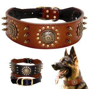 <span class=keywords><strong>Collier</strong></span> de <span class=keywords><strong>chien</strong></span> à rivet en cuir de vache <span class=keywords><strong>pour</strong></span> grand <span class=keywords><strong>chien</strong></span>, <span class=keywords><strong>anti</strong></span>-morsure, <span class=keywords><strong>collier</strong></span> de <span class=keywords><strong>chien</strong></span> équipé d'une corde de <span class=keywords><strong>traction</strong></span> en chaîne de fer - Product Image 1