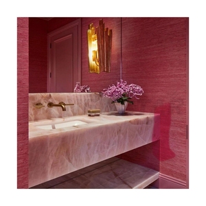 Newstar Hiện Đại Trắng <span class=keywords><strong>Onyx</strong></span> phòng tắm Vanity với lỗ duy nhất lưu vực và đá cẩm thạch tủ đá màu xanh lá cây <span class=keywords><strong>Onyx</strong></span> chìm màu Hồng <span class=keywords><strong>Onyx</strong></span> lưu vực - Product Image 1