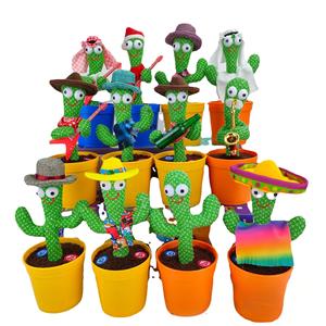 ของเล่นตุ๊กตาหมีไฟฟ้าสำหรับร้องเพลงบันทึกพูดเต้นแคคตัสแกว่งเพื่อบรรเทาความเครียด - Product Image 1