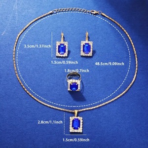Moda 5 adet kol saati takı hediye seti kadın yüzük kolye küpe tam elmas saatler setleri rahat bayanlar Quartz saat - Product Image 6