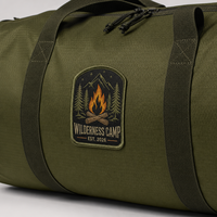 Sac en toile personnalisé avec patch tissé à coudre, badges tissés pour l'extérieur, bordure surjetée pour sacs fourre-tout, sacs de sport et sacs à dos de marque