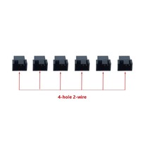 Hub Kipas Jaring Nilon 6 Saluran 6Pin ke Enam Kipas 3/4Pin untuk Radiator Air dan Sistem Pendingin Casing Desktop