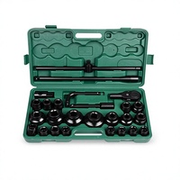 Jeu de douilles à cliquet de 26 pièces, 3/4 pouce, robuste, de 21 mm à 65 mm, métrique, pour la réparation de camions et de machines