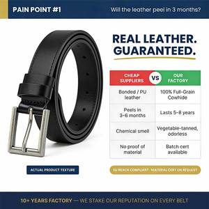 Cinture di Lusso da <span class=keywords><strong>Uomo</strong></span> in Pelle con Fibbia in Lega, Stile Casual per Jeans, Produzione OEM/ODM, Cinturino Personalizzato per <span class=keywords><strong>Uomo</strong></span> - Product Image 3