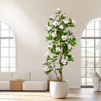 Vente en gros de magnolia en plastique certifié UV pour la maison, mariage, fête, décoration de jardin, anniversaire, aménagement paysager, feuillage durable