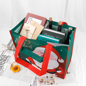 OEM/ODM Yuan Ye 80 Gsm Custom Logo Design <strong>Christmas</strong> Reusable Non Woven Eco-friendly Durable <strong>Shoulder</strong> Shopping <strong>Bags</strong> for Festival - Product Image 4