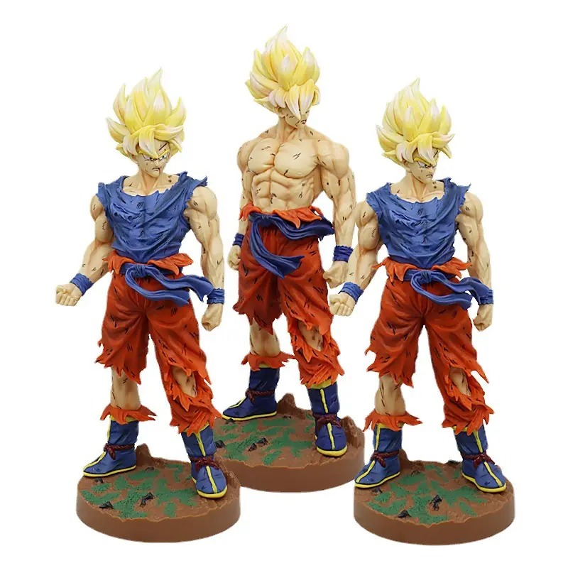 TCXW102001 43cm Japanese Anime Figure Dragon-balls Z Three Forms Sun Goku Action Figure For Furnishing Articles
