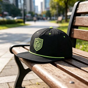 Unisex 5 Panel Flat Brim <b>Snapback</b> Trucker <b>Cap</b> Outdoor Sports Hat With Flat Embroidery For Beach Fishing Performance Casual Wear - Product Image 1