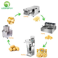 Ligne de production de frites Machine de fabrication de lamelles de pommes de terre Coupe-légumes Machine de découpe de fruits Machine d'emballage de chips de plantain