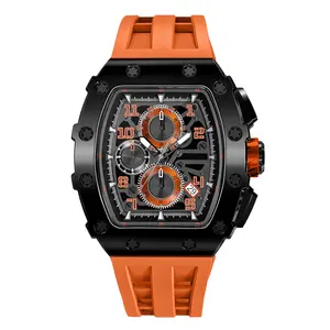 Wholesale Multifunction Chronograph High-End Waterproof Luminous Montre Personnalis Square Classic Watch Men