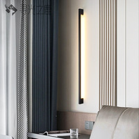 Lampe murale en aluminium tendance avec poignée rétroéclairée, bande LED COB créative, lumière linéaire moderne minimaliste multicolore pour chambre à coucher