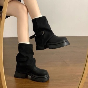 Botines de moda para mujer 2026: diseño de nicho, suela gruesa, aumento de altura, estilo casual - Product Image 1