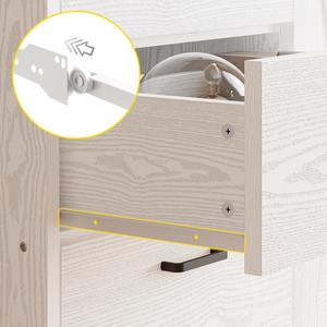 Moderno Mobile Espositore Bianco in Legno a 3 Ripiani con Anta e 3 Cassetti - Product Image 3