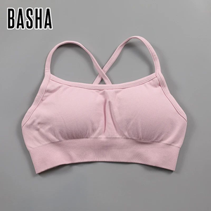 BASHAsports soutien-gorge de sport dos nu pour femmes rembourré sans couture Yoga soutien-gorge dos croisé soutien moyen entraînement Gym haut court soutien-gorge à bretelles - Product Image 2