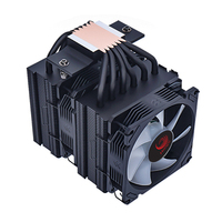 Enfriador de CPU de montaje Universal con ventiladores duales ARGB, 6 procesadores de tubos de calor, ventilador de refrigeración por aire, disipador de calor para escritorio LGA AM4 X99 115X 2066