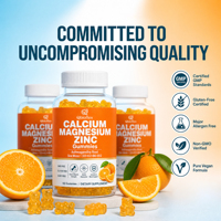 Complément alimentaire Qbioflex en marque privée, calcium, magnésium, vitamine D3 + calcium avec zinc, gommes pour adultes
