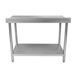 Mesa de trabajo comercial de acero inoxidable de alta resistencia, mesa de cocina estrecha con estante - Product Image 3