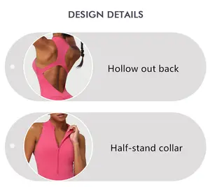 2024 musim panas wanita seksi ZIP up aktif elastis celana pendek Yoga Hot Hollow out Jump Suit gaya Solid Set dewasa