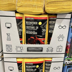 16 * 16in Pack-36 Serviettes de nettoyage de roues Emballage en vrac <span class=keywords><strong>Chiffon</strong></span> de nettoyage intérieur à séchage rapide Chiffons en <span class=keywords><strong>microfibre</strong></span> Serviettes de voiture sans danger pour la peinture - Product Image 5