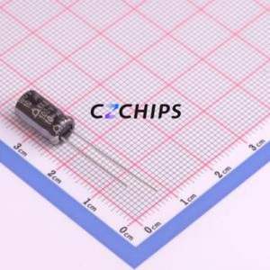 Condensador Electrolítico de Aluminio NXA 100V10 6.3*11 de Montaje Pasante, D6.3xL11mm 10uF 20% 100V 150mA-100kHz - Product Image 1