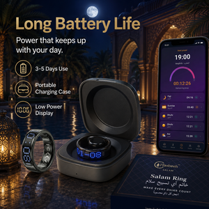 iTasbeeh Salam Ring Smart <b>LED</b> Display Religious Counter With Vibration Alerts And App Control For Prayer Tracking - Product Image 2