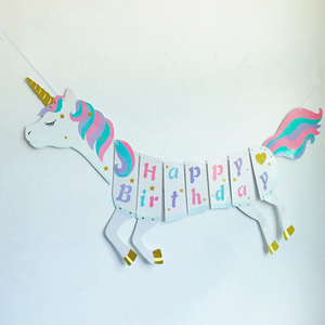 <span class=keywords><strong>Décoration</strong></span> colorée de fête d'<span class=keywords><strong>anniversaire</strong></span> d'enfants conception mignonne de licorne <span class=keywords><strong>décoration</strong></span> de chambre d'enfants - Product Image 5