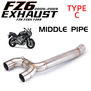 Système d'échappement complet de <span class=keywords><strong>moto</strong></span>, lien du tuyau central, connecter les accessoires de <span class=keywords><strong>moto</strong></span> pour <span class=keywords><strong>Yamaha</strong></span> <span class=keywords><strong>FZ6</strong></span> FZ6N 2004 2005 2006 2007 2008 <span class=keywords><strong>2009</strong></span> - Product Image 2