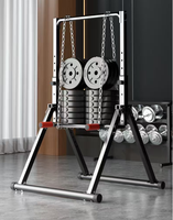Tour de musculation réglable, équipement de fitness pour la maison et l'extérieur, station de traction pliable, design triangulaire, équipement d'exercice en acier