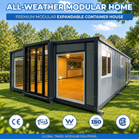 Maisonnette entièrement meublée de 20 pieds ou 40 pieds, 2 ou 3 chambres, maison modulaire moderne avec cuisine et salle de bain, maison conteneur extensible