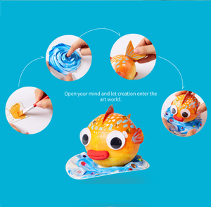 KIds DIY Malerei Spielzeug Niedlichen FIsh Clay DIY Set Zeichnung Spielzeug Pädagogische Kinderspiel zeug für Jungen Mädchen Kinder - Product Image 5
