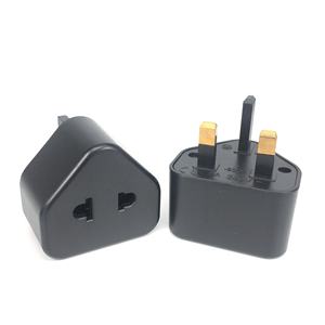 Adaptador de enchufe EU US a UK fusible incorporado 5A tipo A plano 2 pines Euro pines redondos convertidor de potencia para afeitadora lámpara de cepillo de dientes eléctrico - Product Image 1