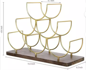 Casier à vin en métal de luxe porte-bouteille de table support de champagne élégant étagères à vin de table de fêtes de mariage - Product Image 3