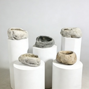 Nuovo design moderno vaso di cemento a forma di pietra, grandi <span class=keywords><strong>vasi</strong></span> per <span class=keywords><strong>piante</strong></span> da fiori per la decorazione del giardino di casa per balcone - Product Image 6