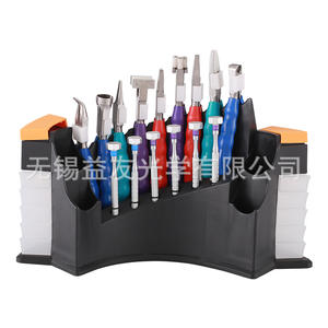 Kit d'outils de réparation de lunettes, pinces métalliques, kit de tournevis, support antidérapant de couleur unie pour opticien - Product Image 2