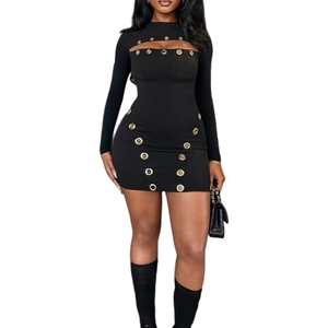 Novedades Otoño/Invierno: Vestidos de Mujer a la Moda con Cordones y Ojales Metálicos - Product Image 1