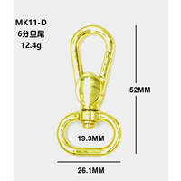 2026 2025 Meilleures ventes Mousquetons pivotants à déclenchement rapide en alliage de zinc sans nickel pour étiquettes métalliques logo et sangles de ceinture Haute qualité OEM/ODM