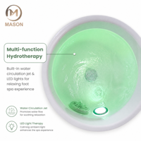 Bassin de spa en acrylique mobile pour pieds-Surf à lumière LED colorée, jets en acier inoxydable et piscine de thérapie de manucure des ongles