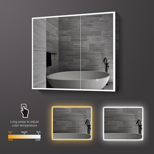 Armoire à pharmacie personnalisée classique moins chère étanche <span class=keywords><strong>miroir</strong></span> de bain à led intelligent - Product Image 4