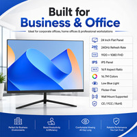 Monitor para Juegos R&E de 24/27/32 Pulgadas, 240Hz, 1ms, IPS LCD, 2K/4K, 120% SRGB, Sin Bordes, con Filtro de Luz Azul, Sin Parpadeo, para Gamers