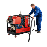 Nouvelle nettoyeuse haute pression diesel 200 bars 110 L/min avec enrouleur de tuyau robuste pour atelier de lavage automobile 45 CV