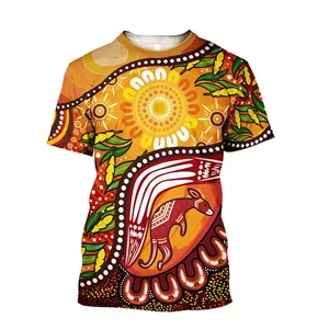 Indigenous Elements Design Men's T-Shirts Summer Casual Short-Sleeved Crew-Neck T-Shirt Wholesale Soft And Quick Drying Clothing