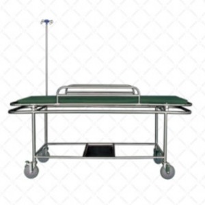 Stainless Steel Emergency <b>Trolley</b> 1900*600*780mm With <b>Foldable</b> Guardrails For Medical Transport - Product Image 1