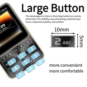 Schermo scorrevole rotante I19 Pro 2.4 per cellulari "Display 2G GSM Blacklist composizione rapida piccoli telefoni cellulari multilingue aggiornati - Product Image 6