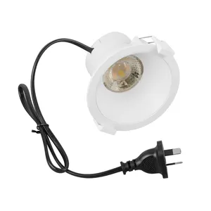 SAA CE معيار 7W 8W 9W 10W COB LED Downlight IP44 90 Cutout إلى المطبخ مول فيلا مستشفى مستدير أبيض أسود LED بقعة ضوء