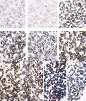 Pierres de strass de verre irisés, petits cristaux irisés, longue durée, brillant AB, pour l'artisanat des ongles, maquillage de beauté et loisirs créatifs, DIY