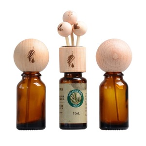 Diffusore in legno <span class=keywords><strong>di</strong></span> <span class=keywords><strong>faggio</strong></span> lucido top cappello rotondo con disegno foglia Laser - Product Image 4