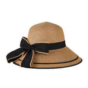 Người bán hàng tốt nhất mùa hè CHA mẹ-con Đen ren-up Bow <span class=keywords><strong>Shade</strong></span> Cowboy hat giấy cho hàng ngày hoạt động ngoài trời bên cho bên bờ biển bãi biển - Product Image 4