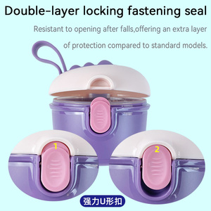 Distributeur <span class=keywords><strong>de</strong></span> <span class=keywords><strong>lait</strong></span> en poudre portable, conteneur <span class=keywords><strong>de</strong></span> préparation pour bébé à 3 couches sans BPA avec couvercle hermétique, design pratique pour les voyages, pour l'alimentation des nourrissons - Product Image 5