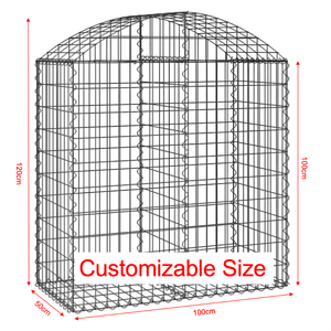 Arched <strong>Gabion</strong> Basket Garden Alien Landscape Rock Retaining Wall Silver <strong>Steel</strong> Wire Garden <strong>Gabion</strong> Box - Product Image 2