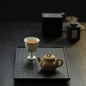Yoshikawa <b>Small</b> Tea Stand Rectangle Solid Wood Dry Brewing <b>Tray</b> Multifunction Storage Display Tea Plate - Product Image 1